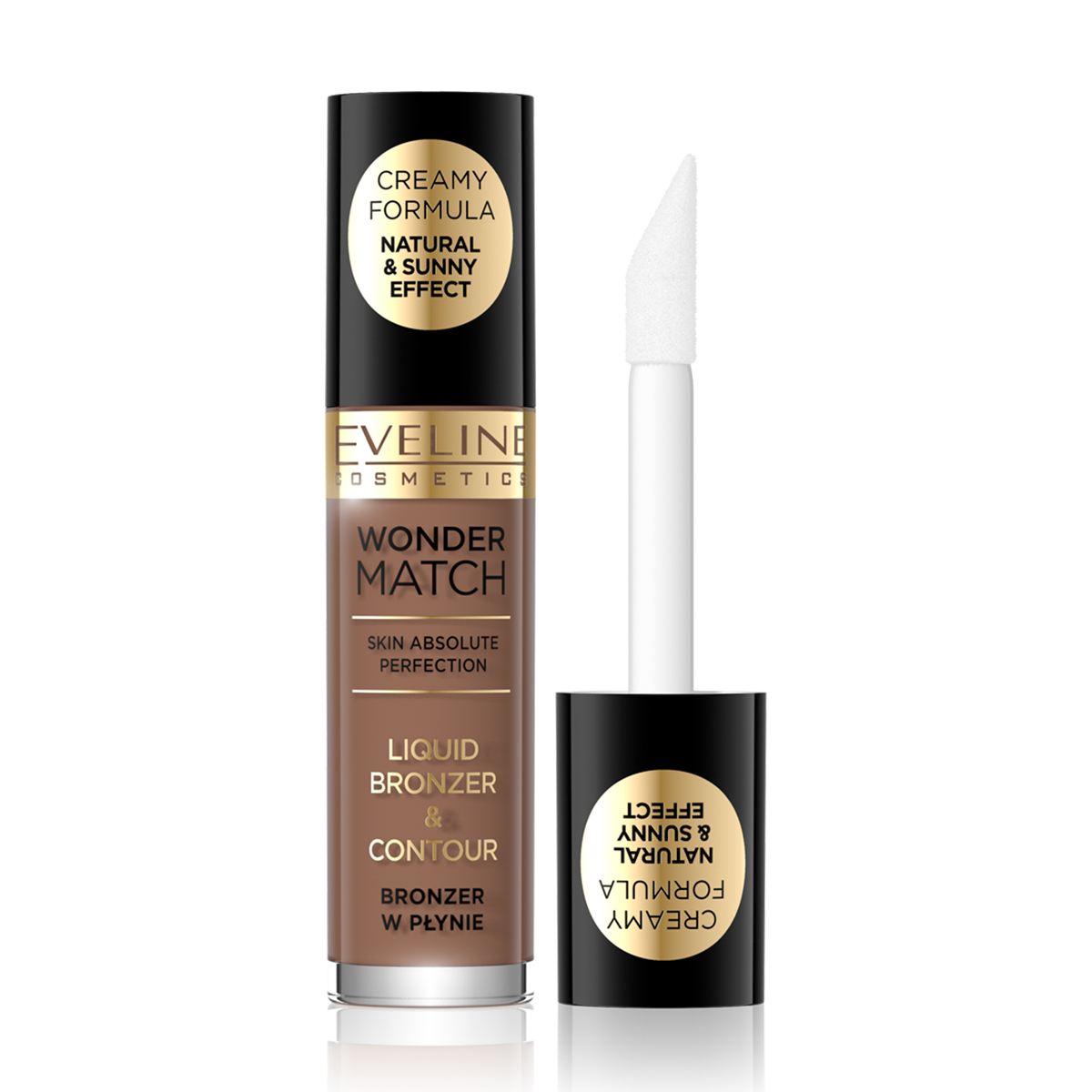 Рідкий бронзер для обличчя Eveline Cosmetics Wonder Match Liquid Bronzer &amp; Contour 02, 4.5 мл